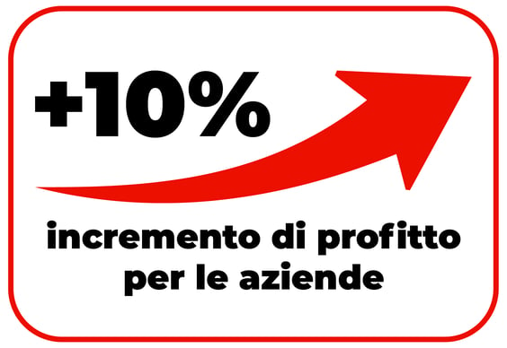 Grafica incremento 10% profitto per aziende